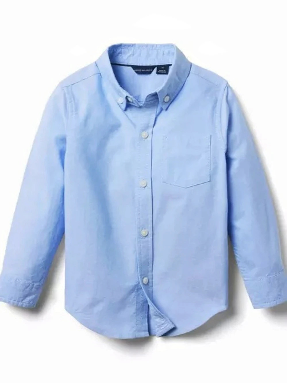 Janie and Jack Baby Boy Button Down Shirt Blue NWT